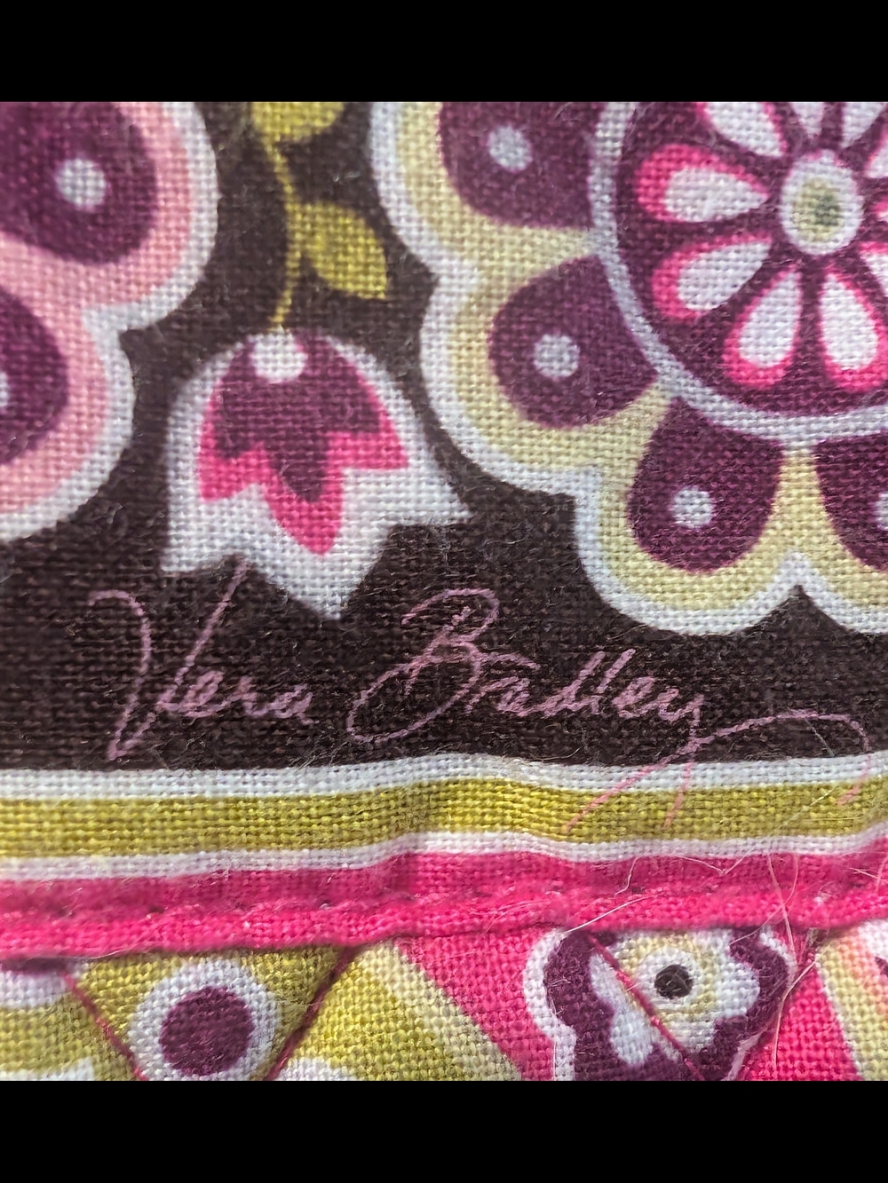 Vera Bradley Very Berry Paisley Pink Quilted Duffel Bag - Picture 7 of 13